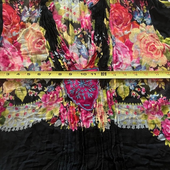 ISABEL MARANT LIGHT BLACK FLORAL DRESS (OR TUNIC) US SIZE 6 8 or 10 - Picture 5 of 6